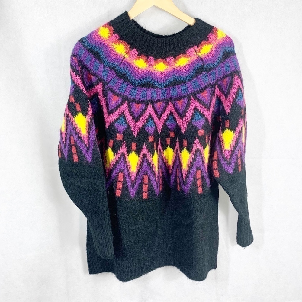 Zara Knit Wool blend oversized long sleeve sweater